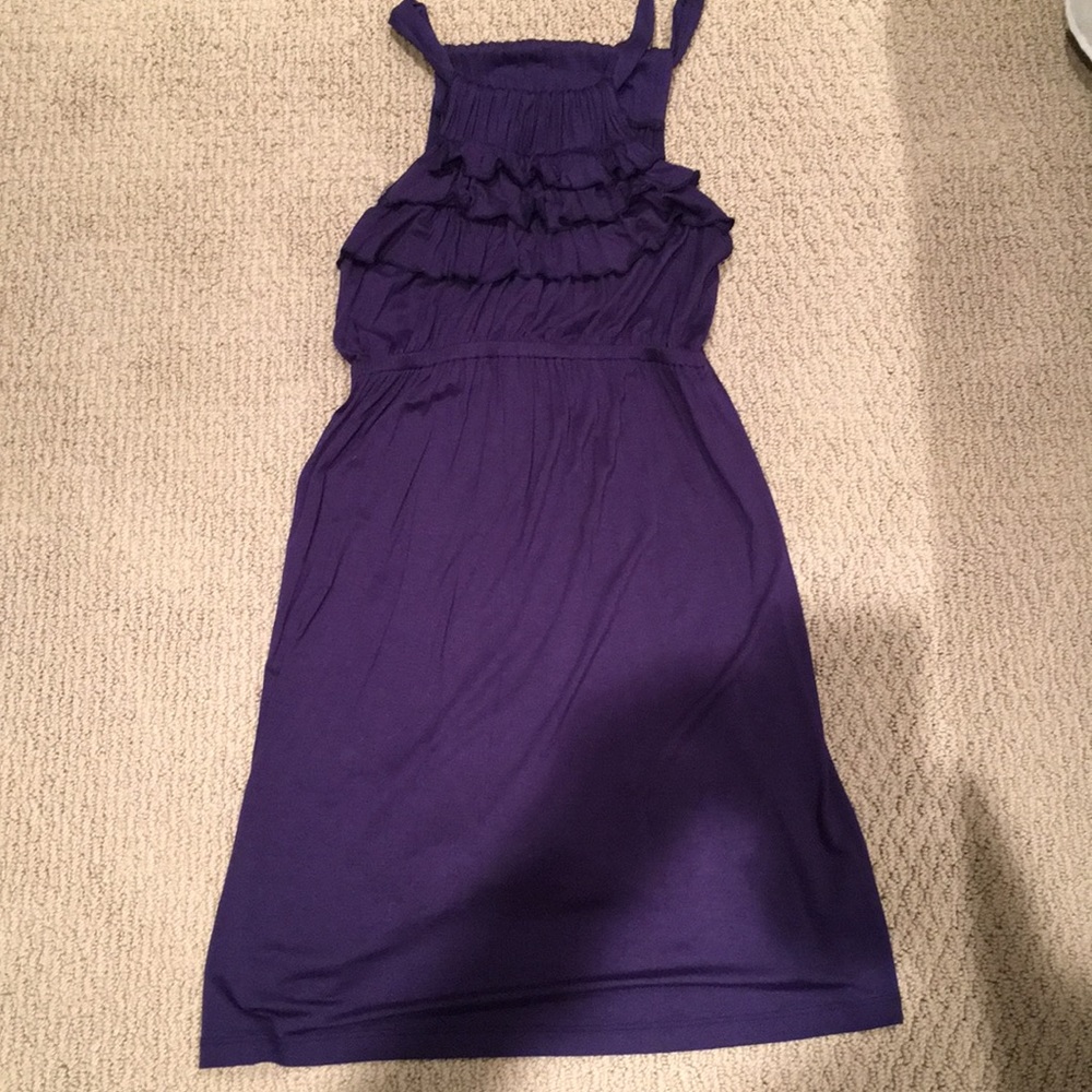 Dark purple cotton dress